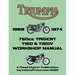TRIUMPH 750cc T150 & T150V TRIDENT 1968-1974 WORKSHOP MANUAL