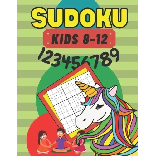 Sudoku: Ages 8-12 - Smart Girls - Brain Game - Improve Memory Critical Thinking Skills - Puzzle For Kids - Unicorn Cover -