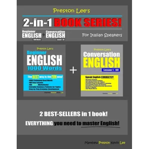 Preston Lee's 2-in-1 Book Series! Beginner English 1000 Words & Conversation English Lesson 1 - 60 For Italian Speakers
