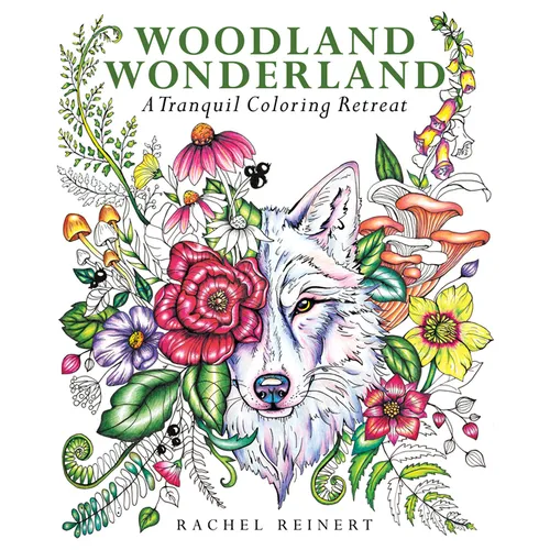 Woodland Wonderland: A Tranquil Coloring Retreat - A Calming Coloring Book of Flowers and Forest Animals for Adults