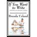 If You Want to Write: A Book about Art, Independence and Spirit