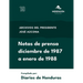 Notas de Prensa diciembre de 1987 a enero de 1988: Archivos del presidente José Azcona