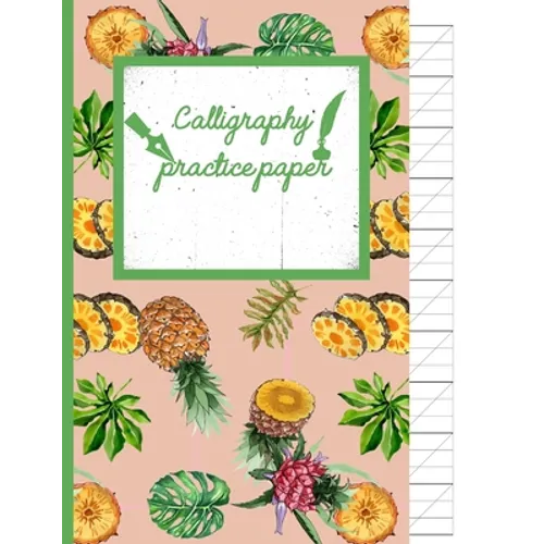 Calligraphy Practice paper: Zinnwaldite watercolor hand writing workbook tropical school, fruit punch for adults & kids 120 pages of practice shee