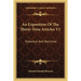 An Exposition Of The Thirty-Nine Articles V1: Historical And Doctrinal