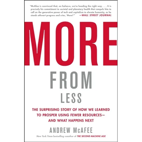 More from Less: The Surprising Story of How We Learned to Prosper Using Fewer Resources--And What Happens Next