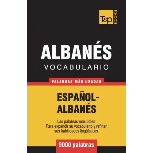 Vocabulario Español-Albanés - 9000 palabras más usadas