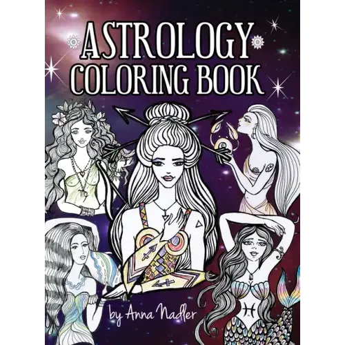 Astrology Coloring Book: Dive deep into this zodiac signs adult coloring book. Includes two illustrations for each sign and its personality and
