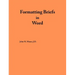 Formatting Briefs in Word