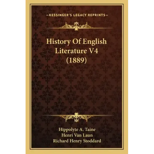 History Of English Literature V4 (1889)