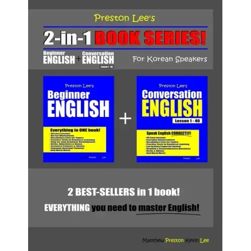 Preston Lee's 2-in-1 Book Series! Beginner English & Conversation English Lesson 1 - 40 For Korean Speakers