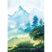 Watercolor Hillside - Dotted Bullet Journal: Medium A5 - 5.83X8.27