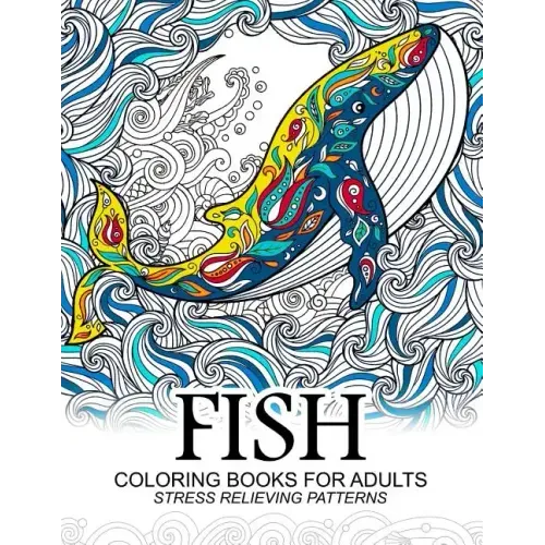 Fish Coloring Books for adults: dolphins, Whale, Shark in the sea Design