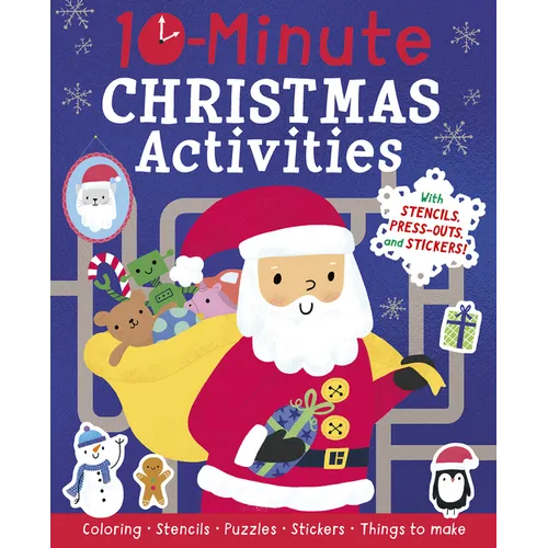 10-Minute Christmas Activities: With Stencils, Press-Outs, and Stickers!