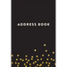 Address Book: Black with Yellow Dots, 6x9, 130 Pages, Professionally Designed