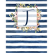 T: Letter T Monogram Initial Notebook - 8.5" x 11" - 100 pages, Dot Bullet Grid Pages- Watercolor Floral Notebook