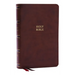 Nkjv, Single-Column Reference Bible, Verse-By-Verse, Brown Leathersoft, Red Letter, Comfort Print