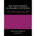 SOUND CHOICE karaoke listings