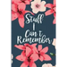 Stuff I Can't Remember: A Password Tracker Cute Navy Cover With Flowers