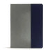 CSB Apologetics Study Bible for Students, Gray/Navy Leathertouch: Black Letter, Teens, Study Notes and Commentary, Ribbon Marker, Sewn Binding, Easy-T