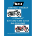 BSA C15-C15t-C15s-C15ss-B40-Ss90-B40e 'Service Sheets' 1958-1967