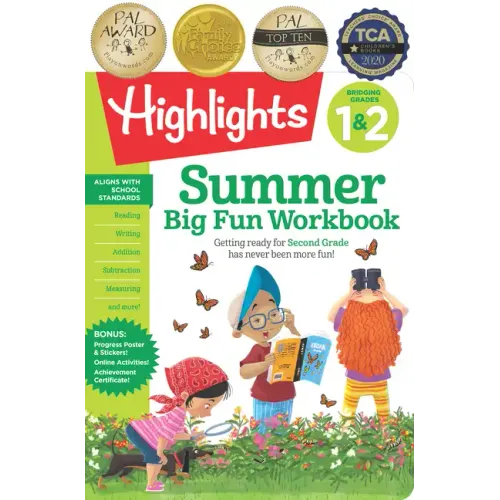 Summer Big Fun Workbook Bridging Grades 1 & 2: Summer Before Second Grade Prep Workbook for Spelling, Reading Comprehension, Language Arts and More