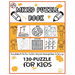 Mixed Puzzle Book 130-Puzzle for Kids: Puzzle Book for Kids 6-10, Round Maze, Sudoku 4×4, Hangman, Tic Tac Toe, Activity Book for Kids