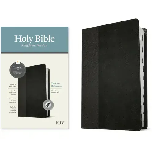 KJV Thinline Reference Bible, Filament Enabled (Leatherlike, Black/Onyx, Indexed, Red Letter)
