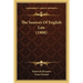 The Sources Of English Law (1908)