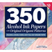 350 Alcohol Ink Papers with Original Origami Patterns: Foldable, Double-Sided, Easy Pull-Out Origami Paper