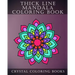 Thick Line Mandala Coloring Book: 30 Thick Line Mandala Coloring Pages For Adults Or Young Grown Ups. Would make A Beautiful Stress Relief Gift.