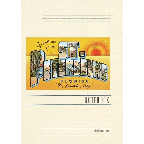 Vintage Lined Notebook Greetings from St. Petersburg, Florida