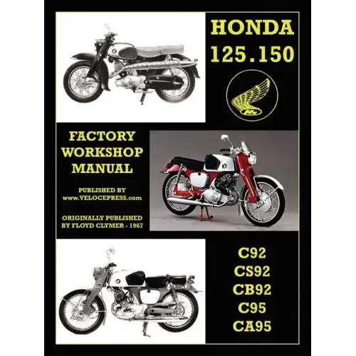 Honda Motorcycles Workshop Manual 125-150 Twins 1959-1966