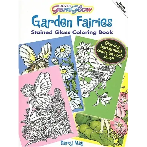 Garden Fairies Gemglow Stained Glass Coloring Book