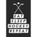Eat Sleep Hockey Repeat: Dot Grid Notebook (6x9 inches) with 120 Pages