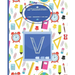 Composition Notebook V: Monogrammed Initial Primary School Wide Ruled Notebook