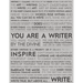 Writer Motivational Notebook - Writing Prompts To Cure Writer's Block - The Writing Manifesto Blank Journal: Writing Quotes to Inspire Writing & Poetr