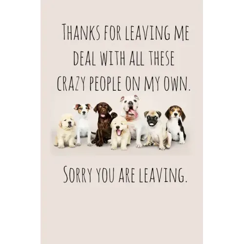 Thanks for leaving me deal with all these crazy people on my own.: Perfect goodbye gift for coworker that is leaving / going away gift for your co wor