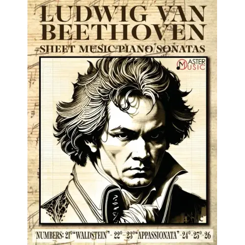 Ludwig Van Beethoven - Sheet Music: Piano Sonatas Numbers: 21°Waldstein- 22° 23°Appassionata-24°-25°-26°