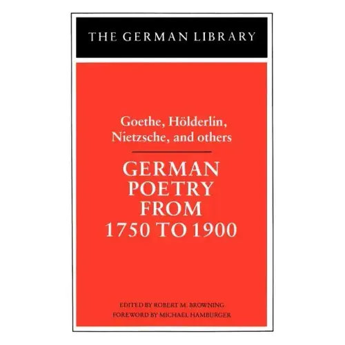 German Poetry from 1750 to 1900