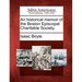 An Historical Memoir of the Boston Episcopal Charitable Society.