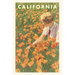 The Vintage Journal Woman sitting in Field of California Poppies