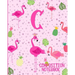 Composition Notebook C: Pink Flamingo Initial C Composition Wide Ruled Notebook