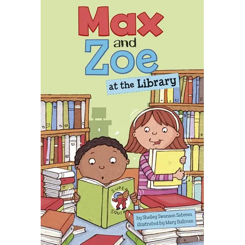 Max and Zoe at the Library
