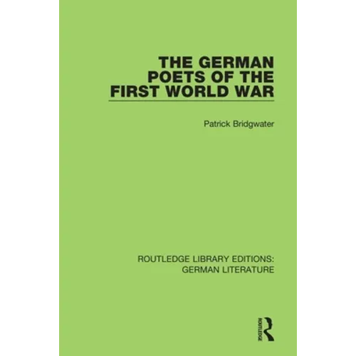 The German Poets of the First World War