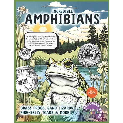 Incredible Amphibians, Kids k-12 Wildlife Coloring Book: Educational Coloring Book