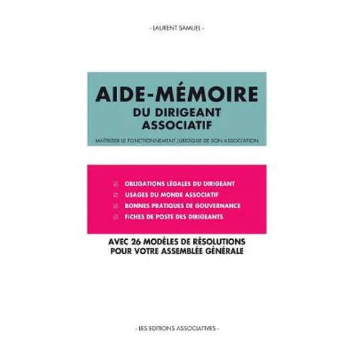 Aide-mémoire du dirigeant associatif