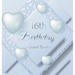 Sweet Sixteen Birthday Guest Book: An Elegant Silver & White Frosted Heart Keepsake for Her Sweet Sixteen - Square Hardcover Guest Sign-In Book with P