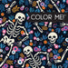 Color Me! Halloween - Keepsake Coloring Books Compact Edition with Quotes Cute & Creepy Designs 7x7 Inches Boo Basket Stuffer, Portable Coloring Book