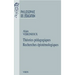 Theories Pedagogiques Recherches Epistemologiques