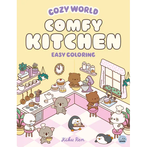 Cozy World Comfy Kitchen: Easy Coloring for Teens, Young Adults, and Adults